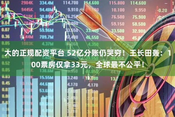 大的正规配资平台 52亿分账仍哭穷！王长田轰：100票房仅拿33元，全球最不公平！